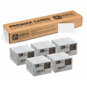 500 Tarjetas Premier PVC Blancas Zebra – p/Impresora de credenciales