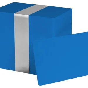 100 Tarjetas PVC AZUL p/Impresora de credenciales