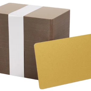 100 Tarjetas PVC ORO p/Impresora de credenciales