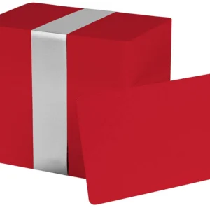 100 Tarjetas PVC ROJA p/Impresora de credenciales