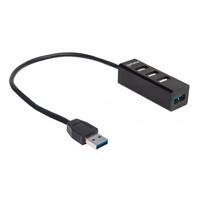 HUB USB,MANHATTAN,163828, V2.0 3 PTOS Y V3.0 1 PTO SIN FUENTE