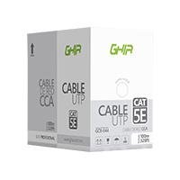 BOBINA DE CABLE UTP CAT5E GHIA CCA GRIS 100M 24 AWG 328FT CERTIFICACIO