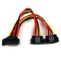 CABLE DE 15CM ADAPTADOR SPLITTER DIVISOR DE ALIMENTACION SATA LATCHING