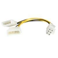 CABLE ADAPTADOR DE 15CM DE ALIMENTACION LP4 MOLEX A PCI EXPRESS DE 6 P