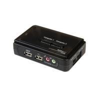 SWITCH JUEGO CONMUTADOR KVM DE 2 PUERTOS TODO INCLUIDO – USB – AUDIO Y