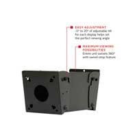 CAJA ADAPTADORA CON INCLINACION PARA MONTAJES EN EL TECHO, PARA 2 PANT