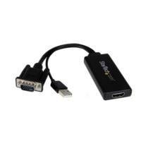 ADAPTADOR VGA A HDMI CON AUDIO Y ALIMENTACIN USB CONVERTIDOR VGA A HDM