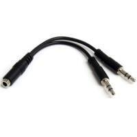 ADAPTADOR DIVISOR DE AUDIO PARA AUDIFONOS 2X MINI-JACK DE 3.5MM DE 3 P