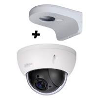 CAMARA DAHUA MINI PTZ DE 2 MP HDCVI  4X ZOOM OPTICO CON BRAZO DE PARED