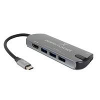 ADAPTADOR HUB CONECTOR USB TIPO C CON 3 PUERTOS USB A HEMBRA  1 HDMI P