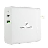 ADAPTADOR CARGADOR DE CORRIENTE DE 65W PUERTOS USB-A/USB-C PERFECT CHO
