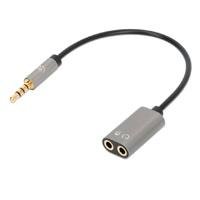 ADAPTADOR AUDIO,MANHATTAN,356107, 3.5MM TRRS 1 M A 2 H, 20CM, DIVIDE A