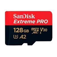 MEMORIA SANDISK MICRO SDXC 128GB EXTREME PRO 200MB/S 4K CLASE 10 A2 V3