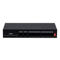 SWITCH POE DAHUA DE 10 PUERTOS FAST ETHERNET 8 PUERTOS POE 2 PUERTOS U