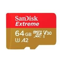 MEMORIA SANDISK MICRO SDXC 64GB EXTREME 170MB/S 4K CLASE 10 A2 V30 C/A
