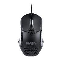 MOUSE GAMER NASA BY TECHZONE NS-GM01 ALAMBRICO LED RGB NEGRO 7 BOTONES