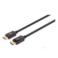 CABLE DISPLAYPORT,MANHATTAN,353618, V1.4 M-M 2.0M NEGRO 8K60HZ,CHAPADO