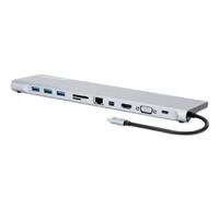 DOCKING USB,MANHATTAN,130578,-C 11 PTOS, HDMI/MINI DP/VGA, USB-C PD/3X