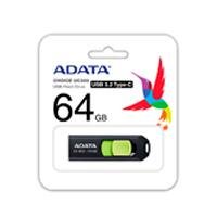 MEMORIA ADATA 64GB USB TIPO C UC300 RETRACTIL NEGRO VERDE (ACHO-UC300-