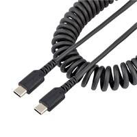 CABLE DE 50CM DE CARGA USB C A USB C, CABLE USB TIPO C EN ESPIRAL DE C