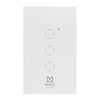 APAGADOR INTELIGENTE DE PARED MIRATI DE 3 APAGADORES TOUCH WIFI 2.4HZ