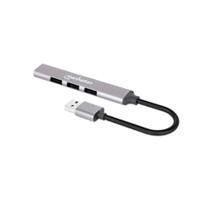 HUB USB,MANHATTAN,168427, V2.0 3 PTOS Y V3.0 1 PTO, ALUMINIO GRIS ESPA