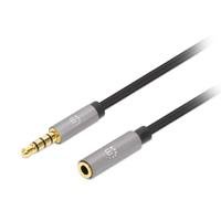 CABLE AUDIO ESTEREO, MANHATTAN, 356039, 3.5MM EXTEN. M-H 2.0M NEGRO/AL