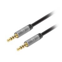CABLE AUDIO ESTEREO, MANHATTAN,356008, 3.5MM M-M 3.0M NEGRO/ALUMINIO P