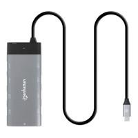 DOCKING USB-C , MANHATTAN, 130714 ,10 PTOS, 2XHDMI, 5XUSB-A, USB-C, US