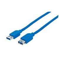 CABLE USB,MANHATTAN,325394, V3.2 EXT. TIPO A 1.0M AZUL, 5GBPS
