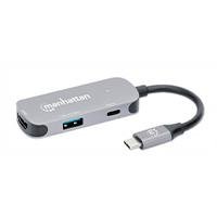 DOCKING,MANHATTAN,190299, USB-C 3 PTOS, HDMI 4K@60HZ, USB-C