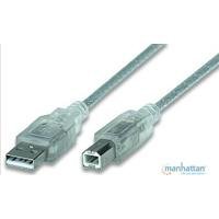 CABLE USB,MANHATTAN,340465,V2.0 A-B 4.5M, PLATA