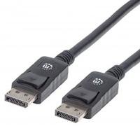 CABLE DISPLAYPORT,MANHATTAN,307116, V1.2 M-M 2.0M NEGRO 4K60HZ,BLINDAD
