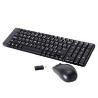 TECLADO/MOUSE LOGITECH MK220 NEGRO INALAMBRICOS COMPACTO USB ALCANCE H