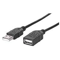 CABLE USB,MANHATTAN,338653, V2.0 EXT. TIPO A 1.8M NEGRO