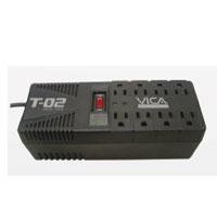 REGULADOR VICA T-02 DE 1200VA/700W 8 CONTACTOS PROTECTOR DE LINEA TELE