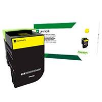 TONER LASER LEXMARK 80C8SY0 AMARILLO, RENDIMIENTO ESTANDAR HASTA 2,000